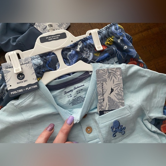 •NWT•Tommy Bahama Pool Time to Play Time Quick Dry Sea Life Theme 3 Piece Set - Picture 8 of 8